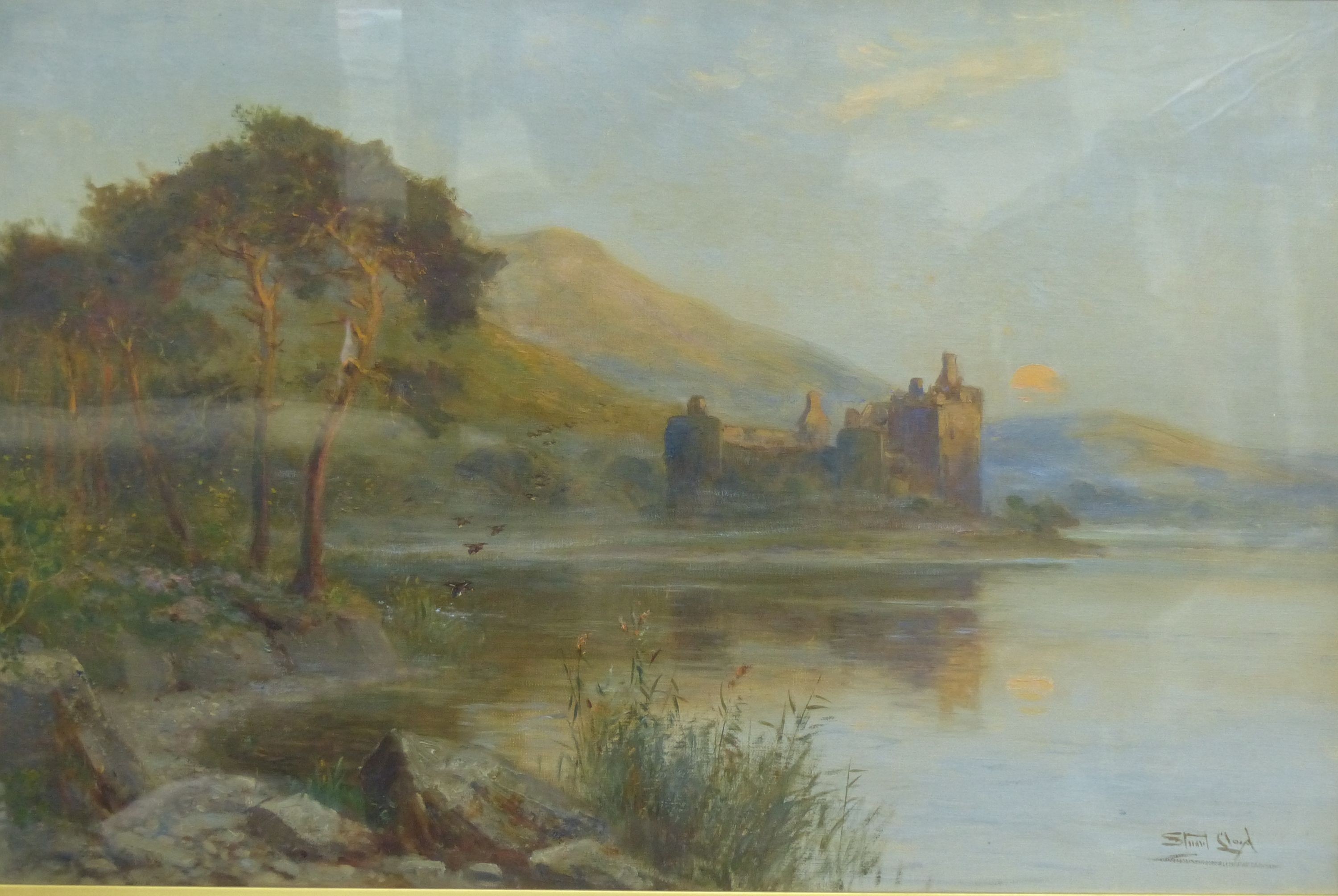 Stuart Lloyd (1875-1929), oil on canvas, Kilchurn Castle, Scotland, signed, 49 x 74cm